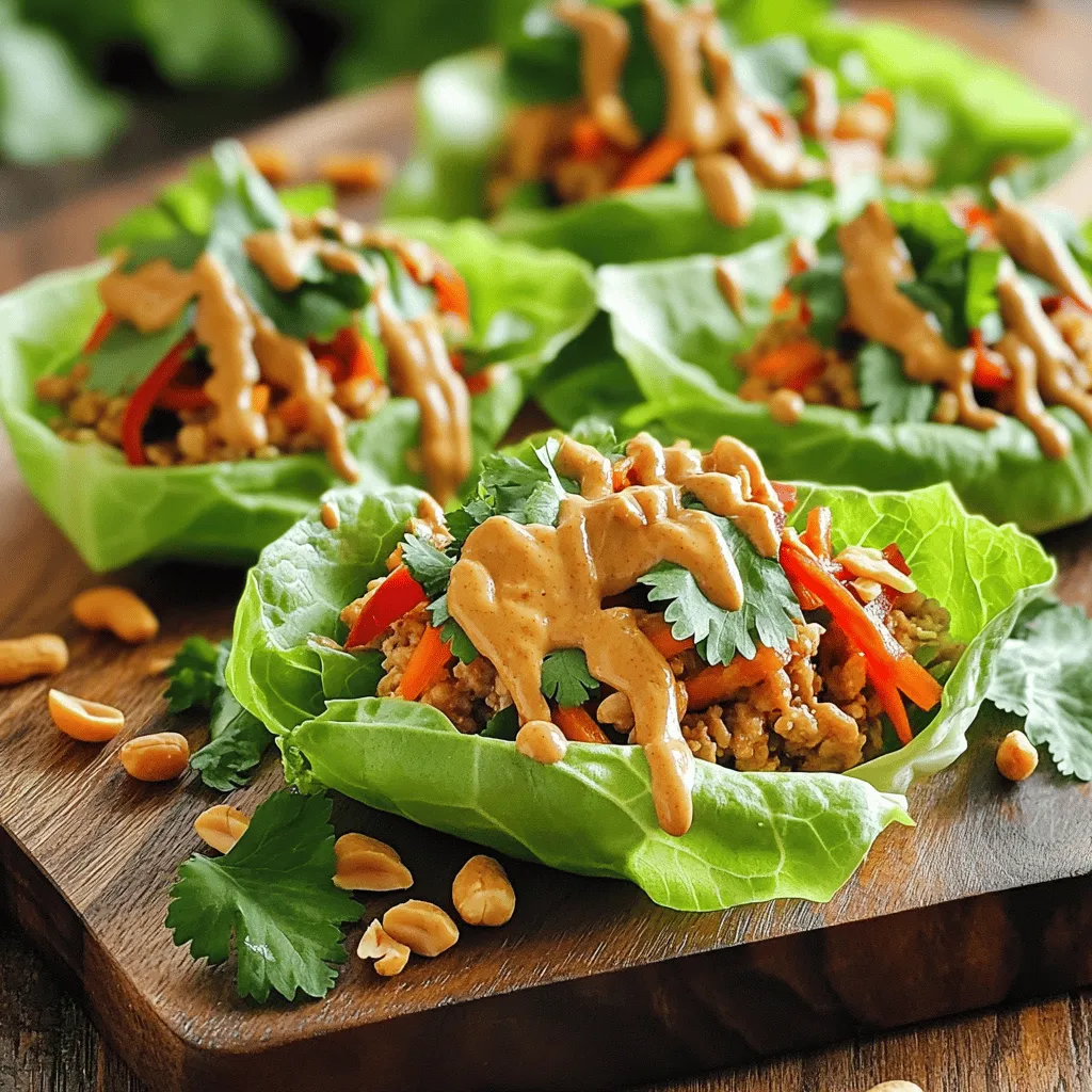 Thai Peanut Chicken Lettuce Cups Flavorful and Fresh