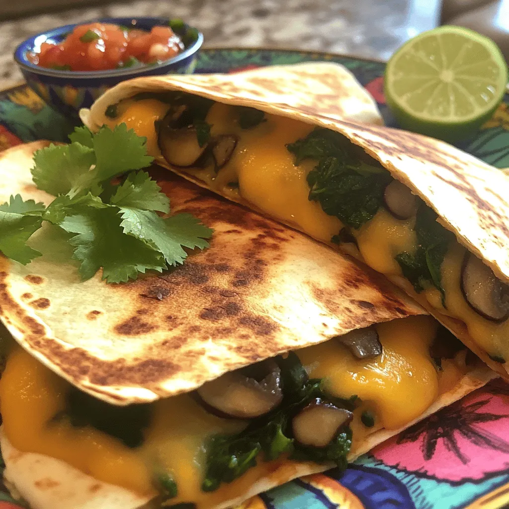 Mushroom and Spinach Quesadillas Easy Savory Meal
