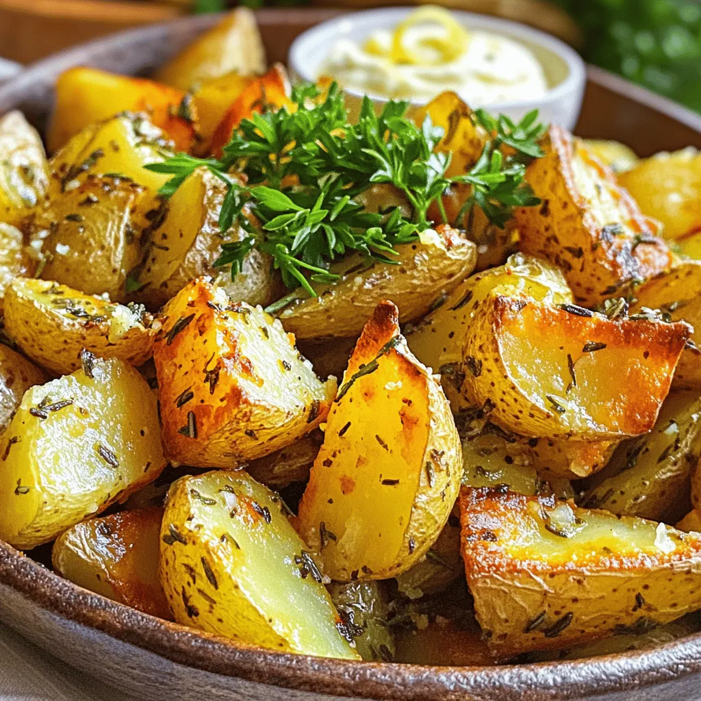 Garlic Herb Roasted Potatoes Crunchy and Flavorful Dish