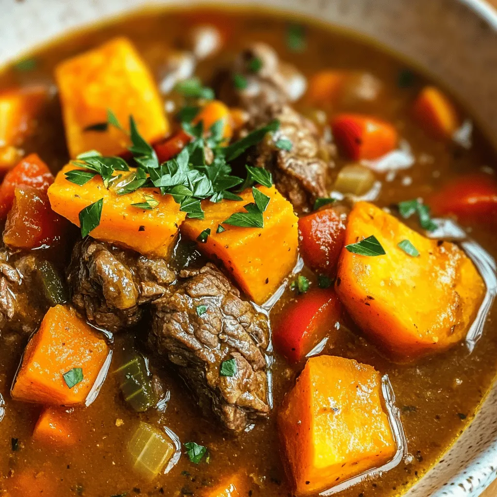 Beef &#038; Sweet Potato Stew Slow Cooker Savory Delight