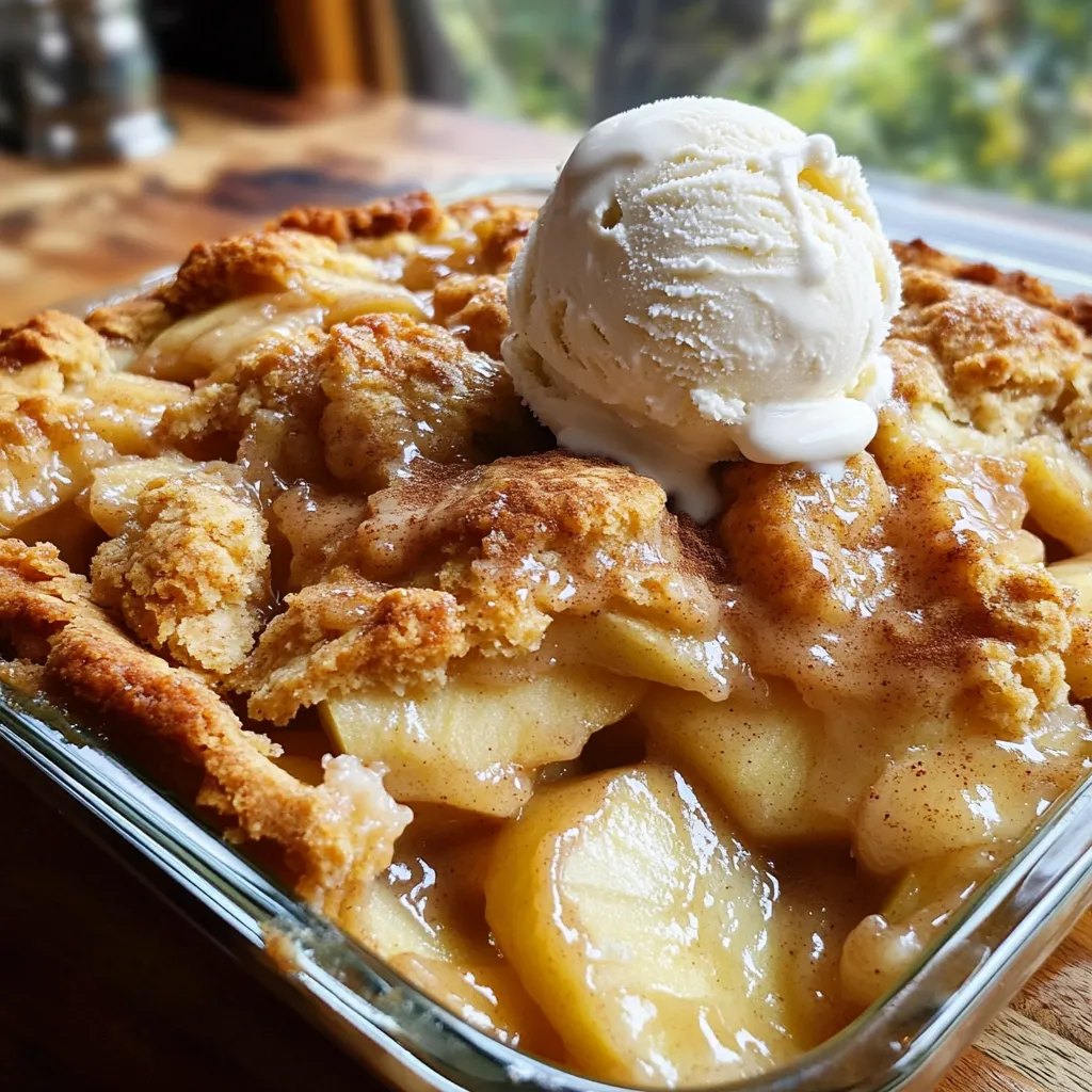 Warm Apple Cinnamon Cobbler Deliciously Simple Recipe