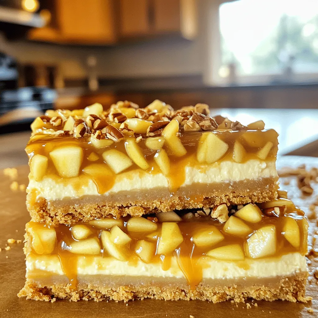 Caramel Apple Cheesecake Bars Irresistible Treats