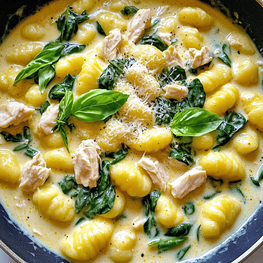 Creamy Chicken Spinach Gnocchi Delightful Dinner Dish