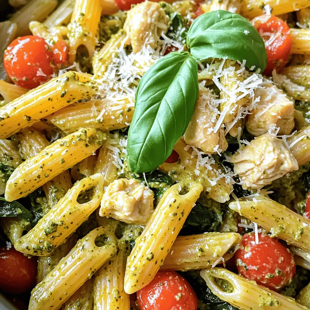 One-Pot Creamy Pesto Chicken Penne Easy Dinner Recipe