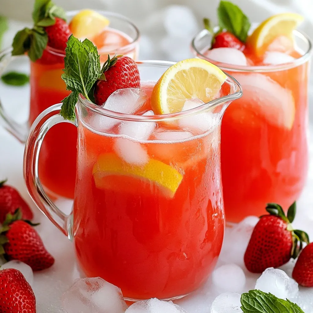 Strawberry Lemonade Punch Refreshing Summer Drink