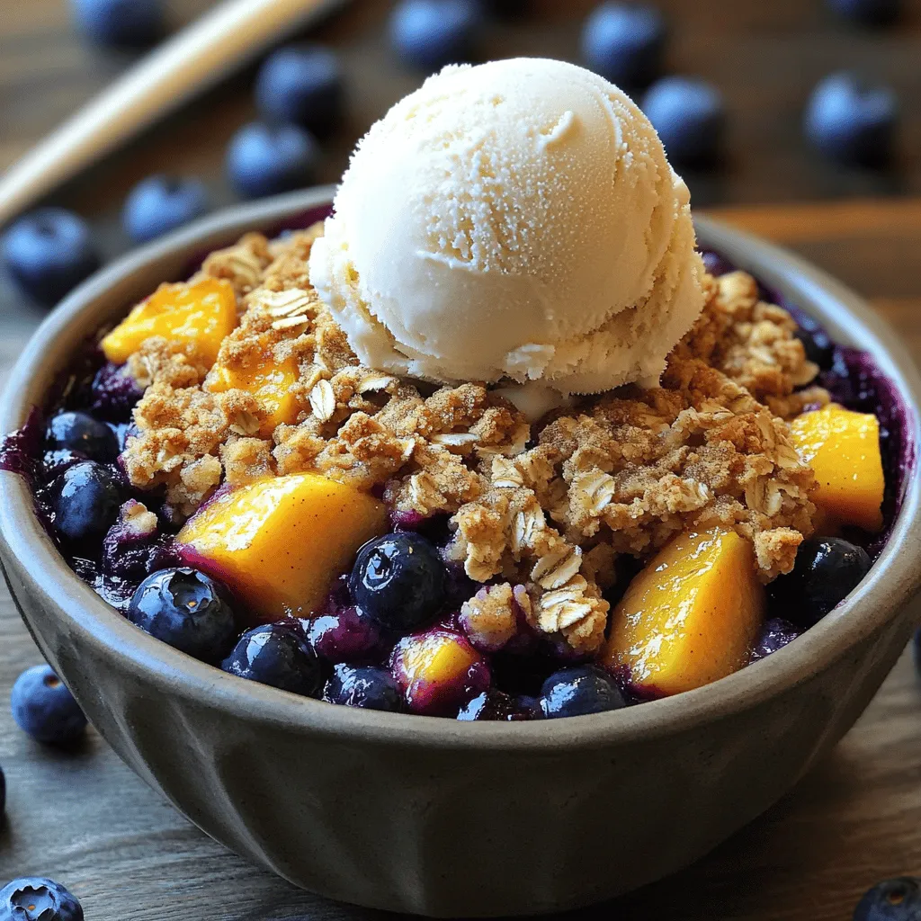 Blueberry Peach Crumble Simple and Tasty Delight