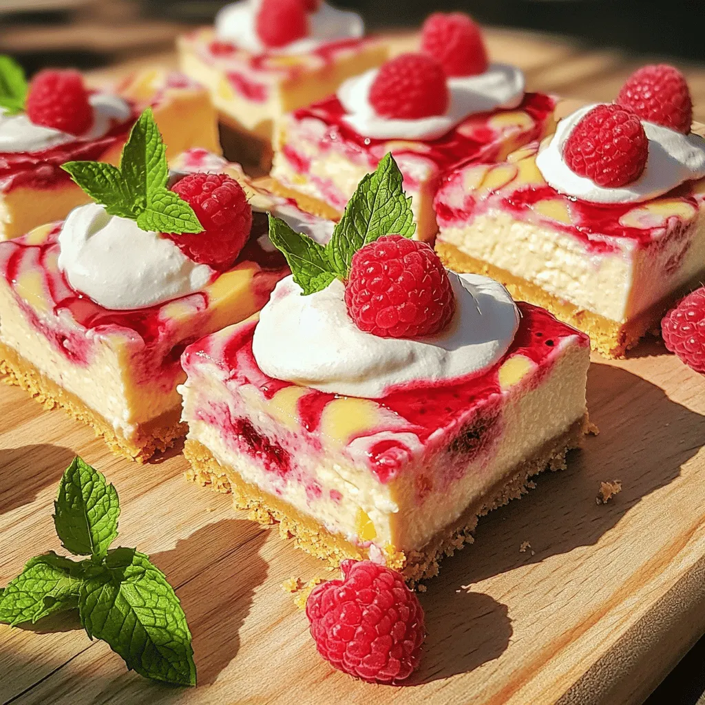 Raspberry Lemon Cheesecake Bars Easy and Creamy Treat