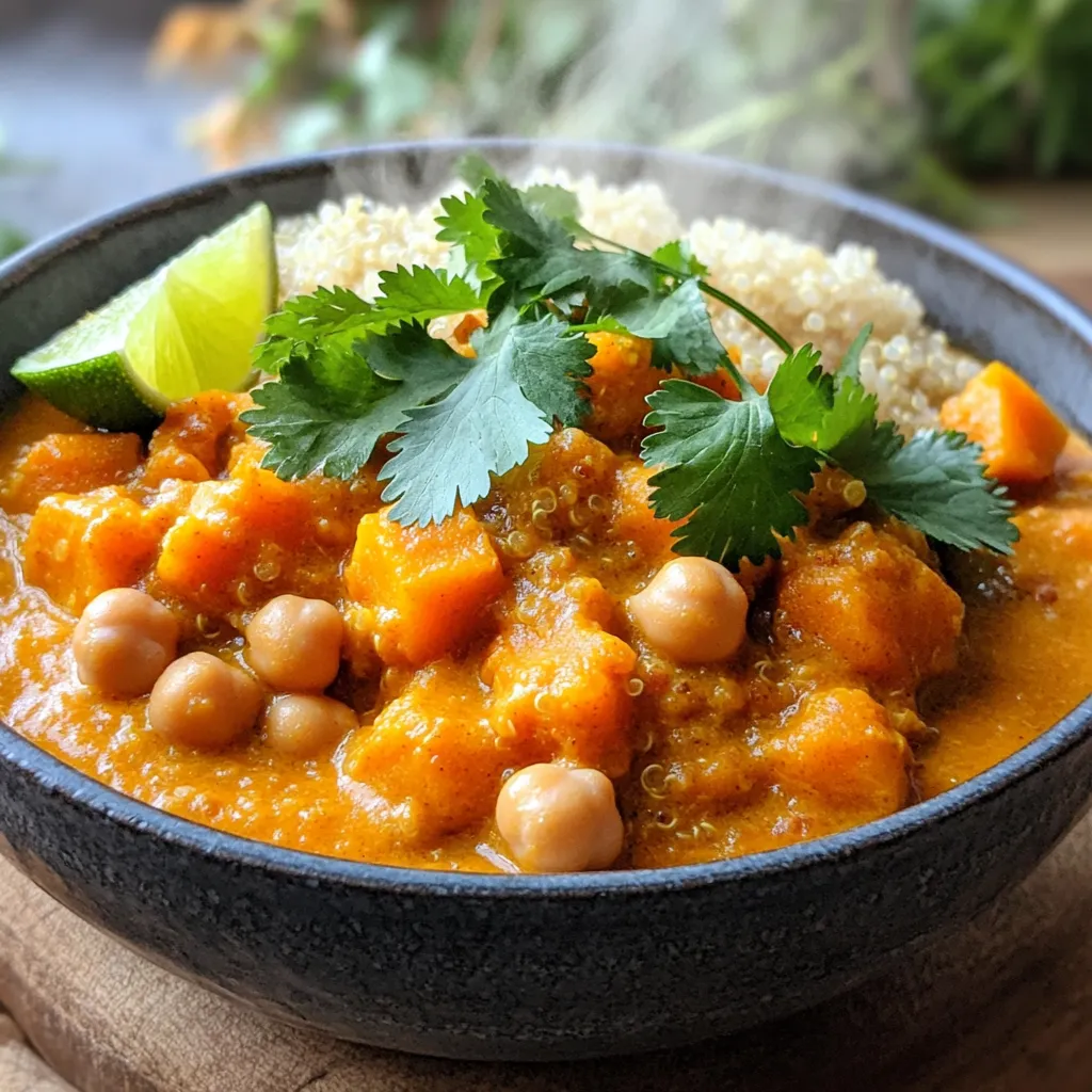 Savory Slow Cooker Pumpkin Curry with Chickpeas Recipe
