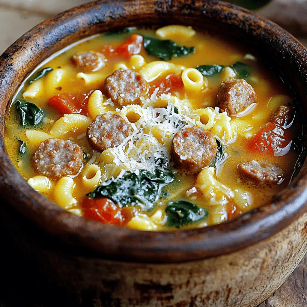 Creamy Italian Sausage Ditalini Soup Delight