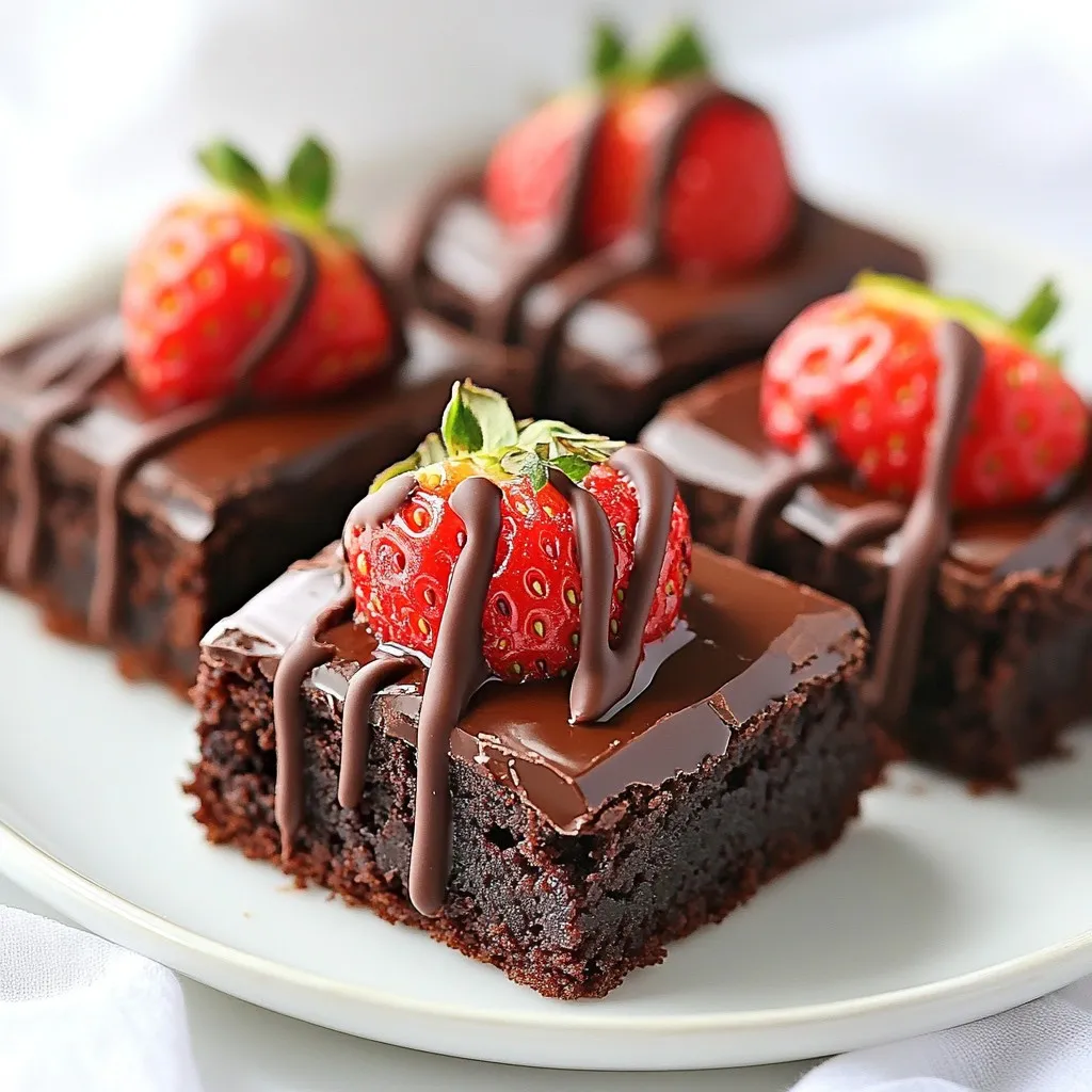 Chocolate Covered Strawberry Brownies Irresistible Treat