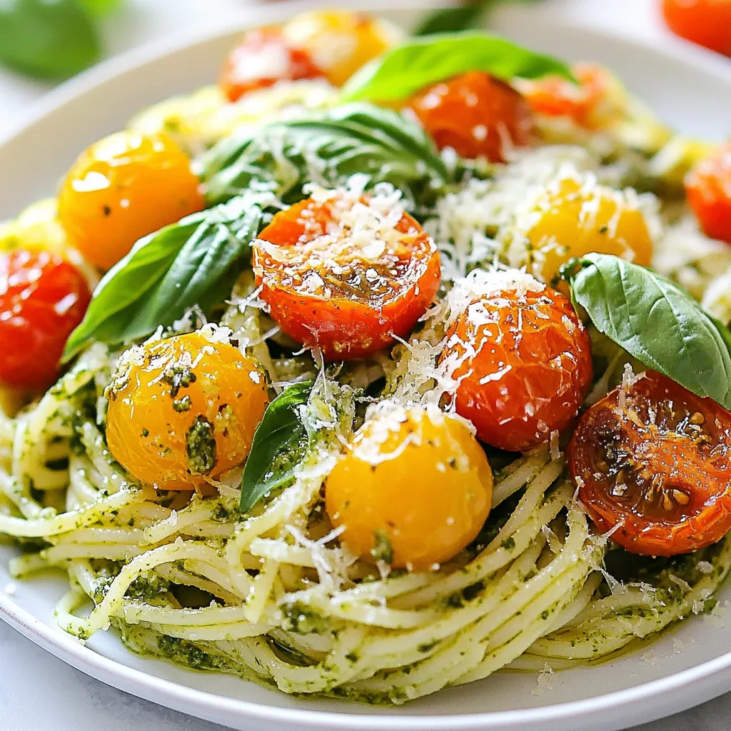 Pesto Pasta Roasted Tomatoes Flavorful and Easy Meal