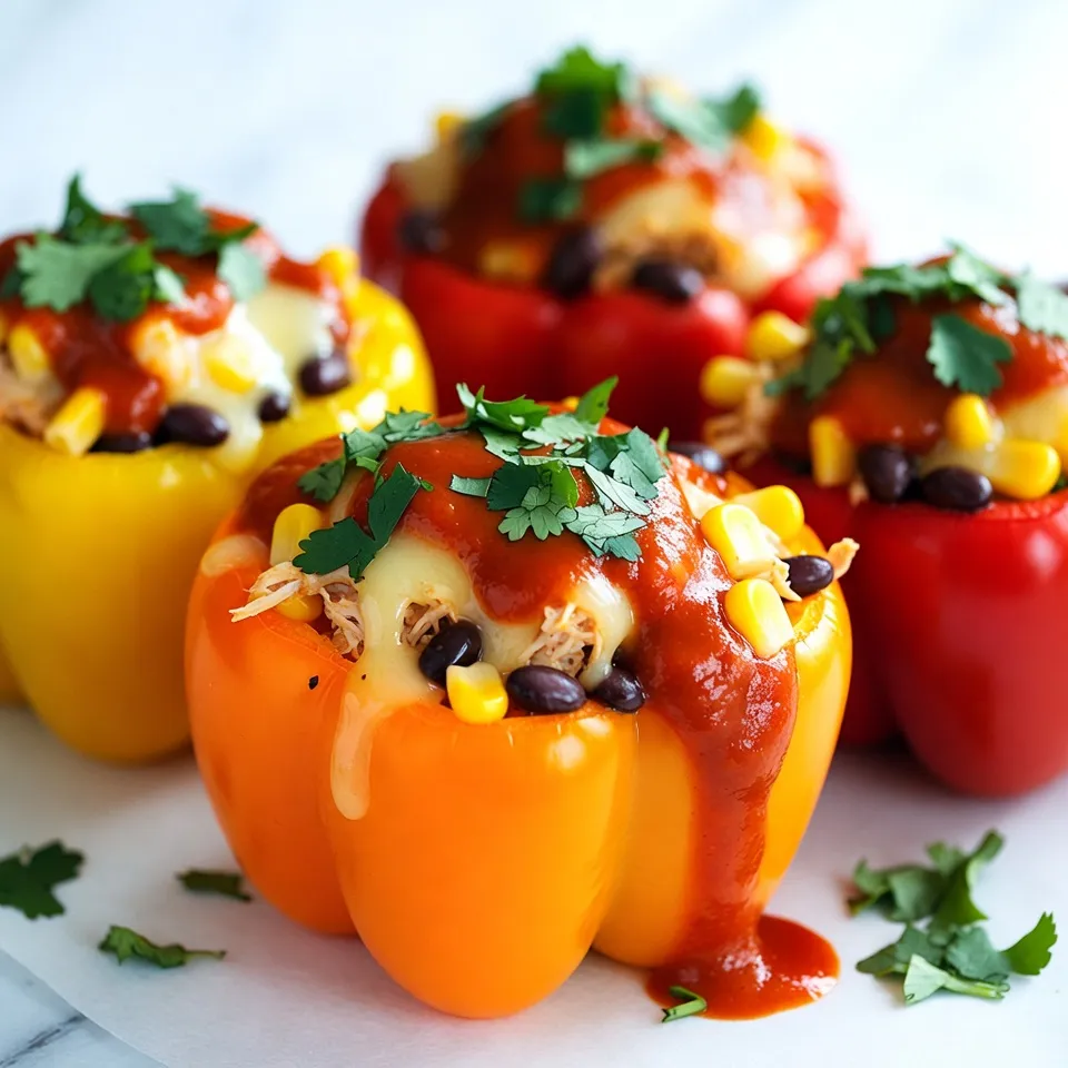 Chicken Enchilada Stuffed Peppers Flavorful and Easy