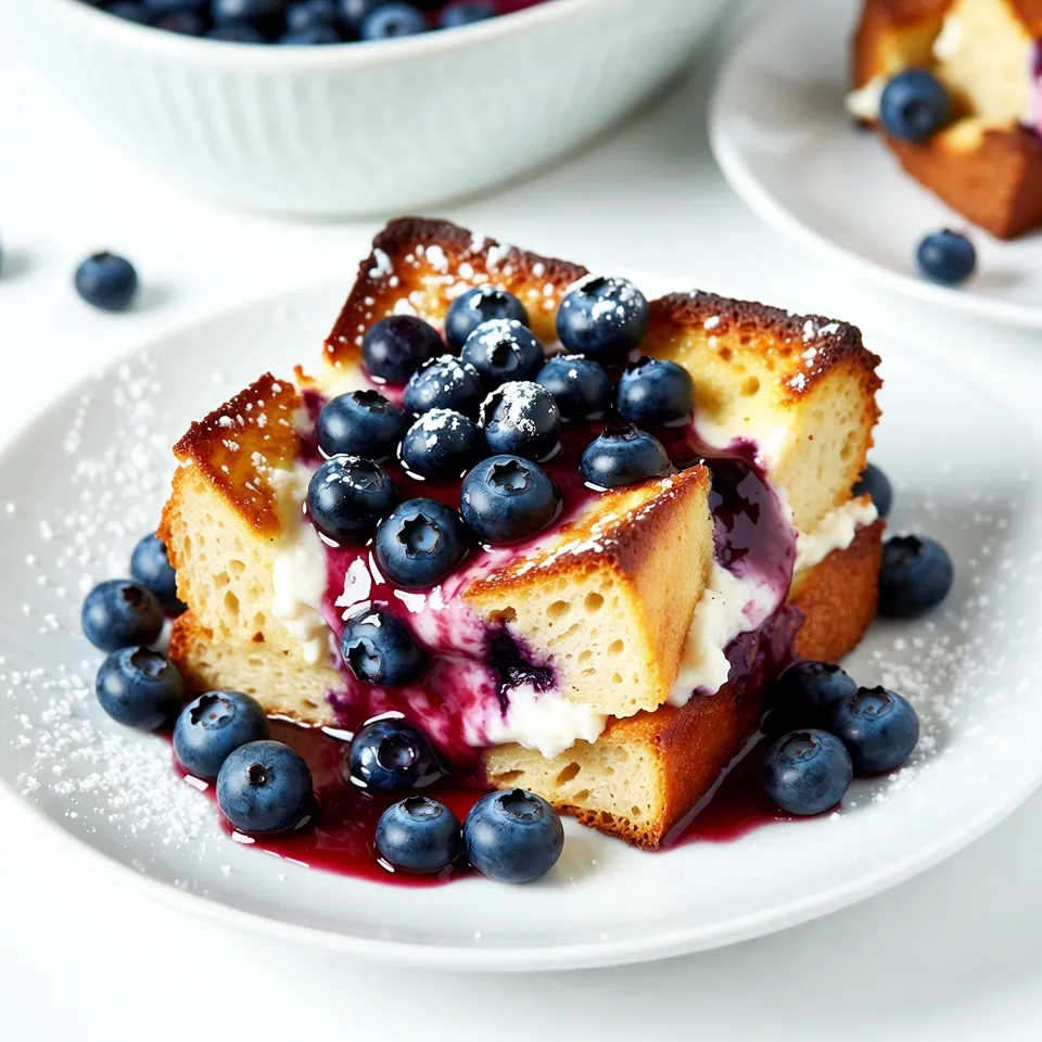 Blueberry Cheesecake French Toast Casserole Delight
