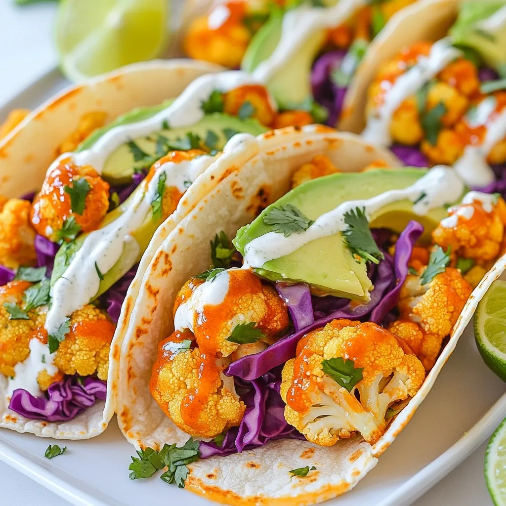 Buffalo Cauliflower Tacos Tasty and Easy Recipe