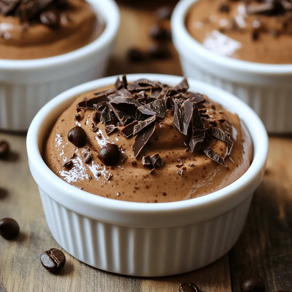 Mocha Greek Yogurt Mousse Protein Rich Dessert Delight