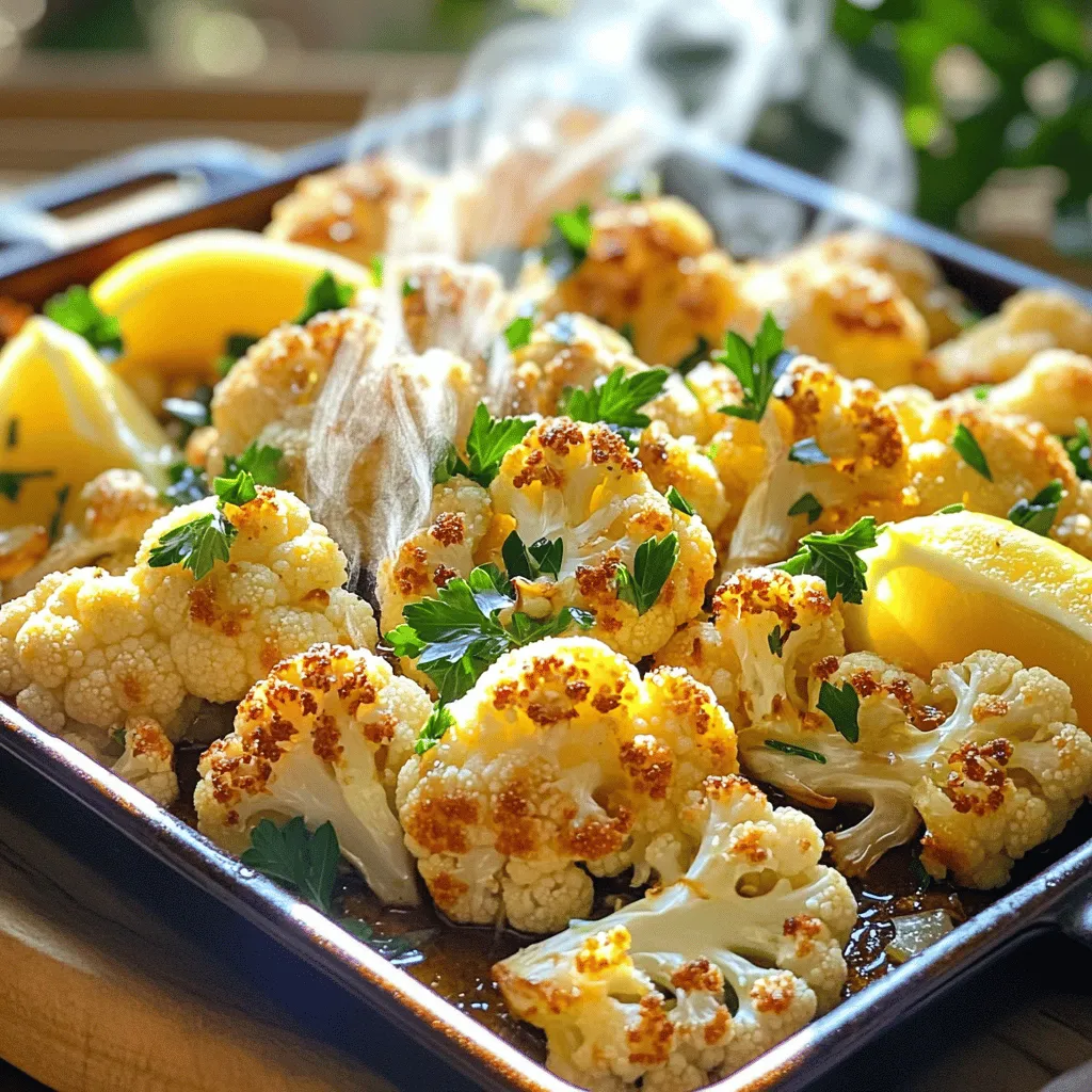 Lemon Garlic Roasted Cauliflower Flavorful Veggie Dish
