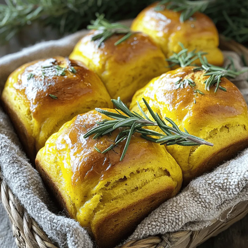 Rosemary Pumpkin Bread Rolls Easy and Soft Delight