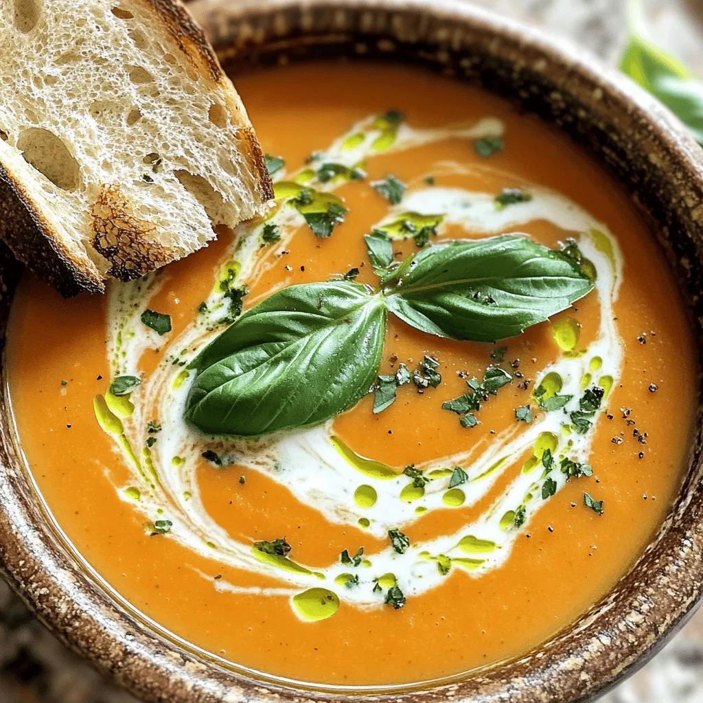 Creamy Tomato Basil Soup Flavorful and Easy Recipe