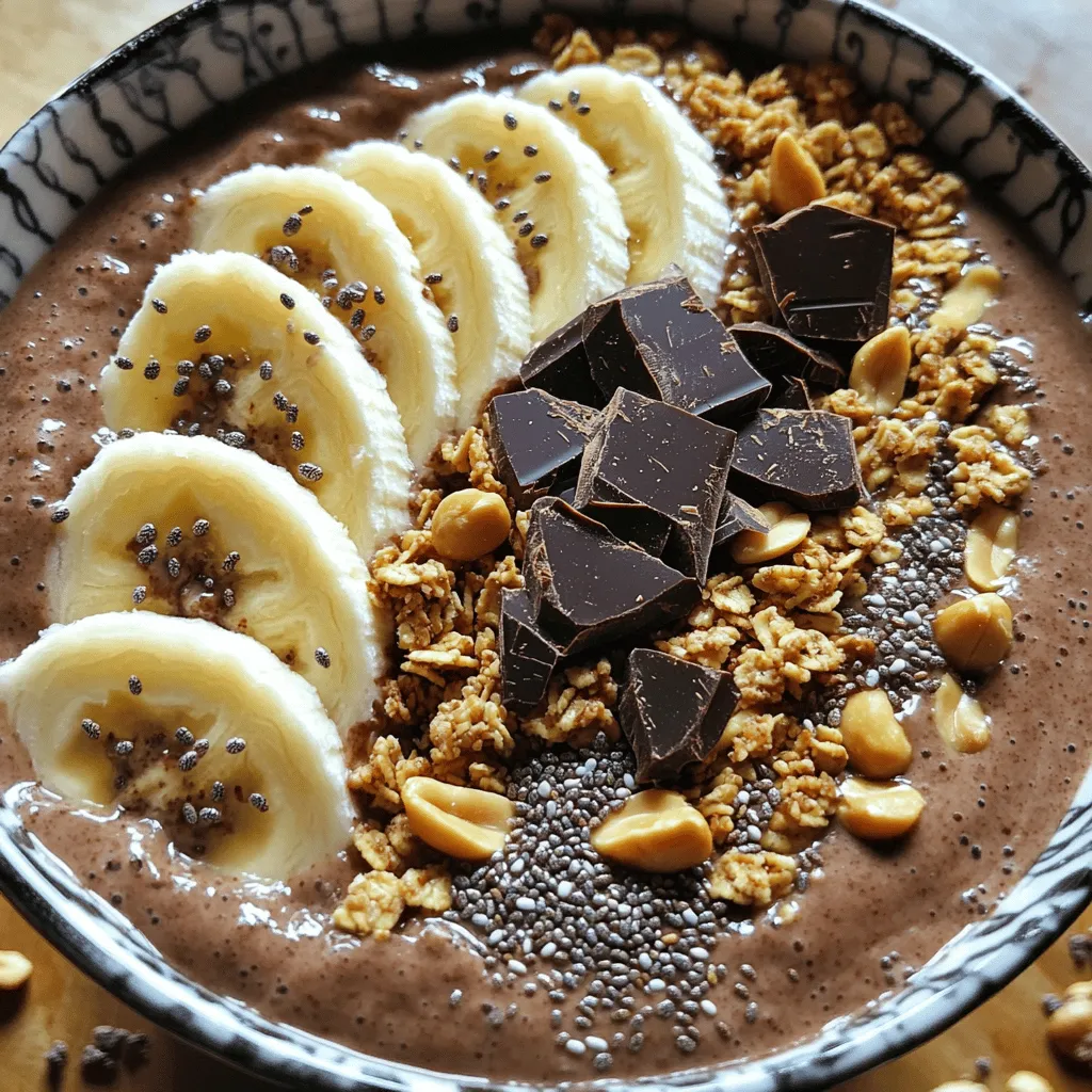 Chocolate Peanut Butter Smoothie Bowl Recipe Delight