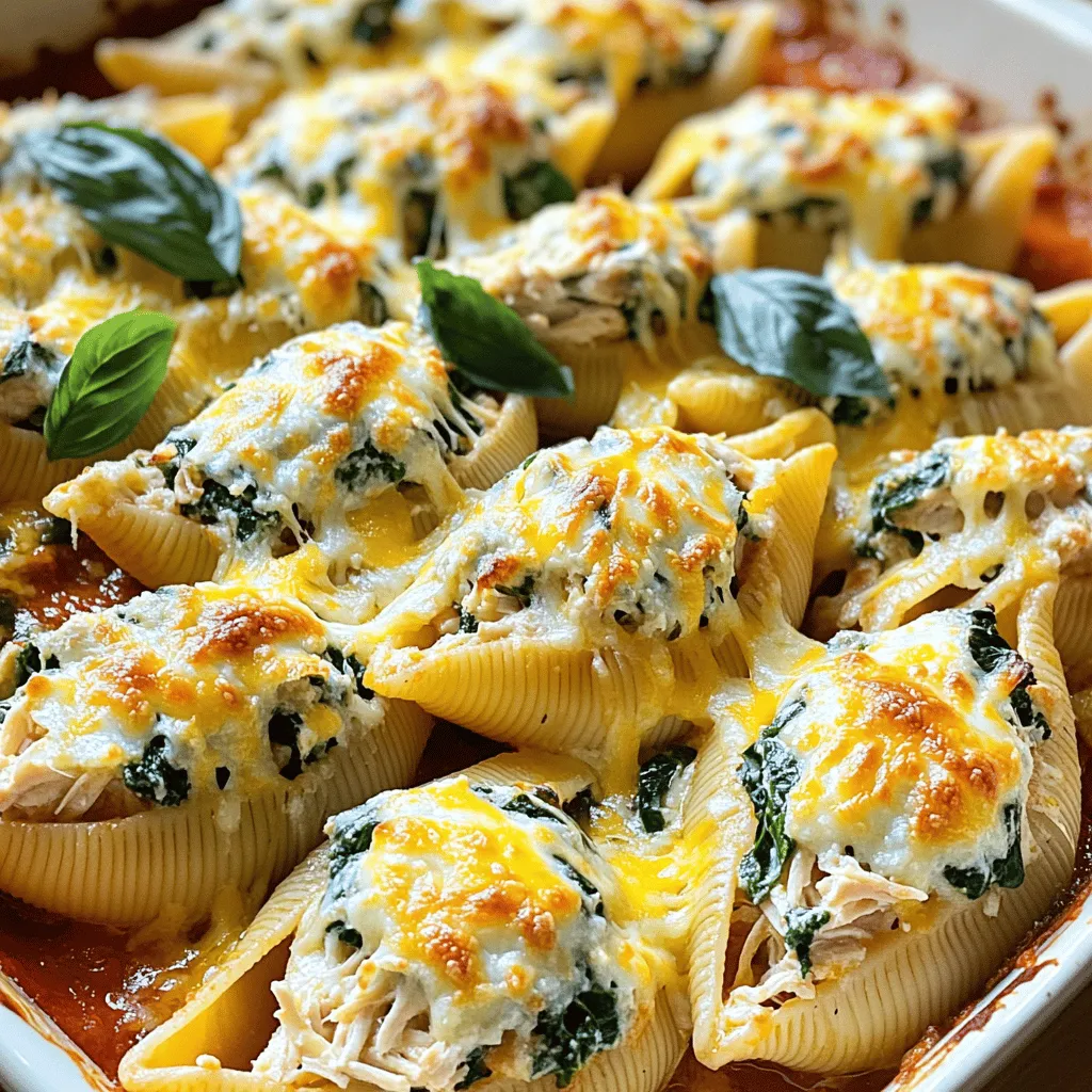 Chicken and Spinach Stuffed Shells Flavorful Delight