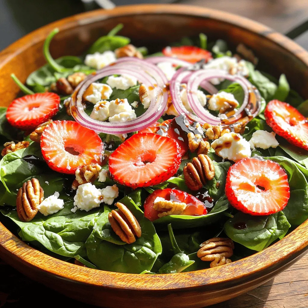 Strawberry Spinach Salad Flavorful and Nourishing Dish