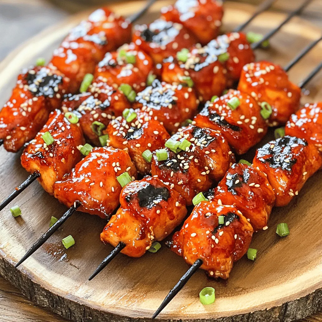 Korean BBQ Chicken Skewers Tasty and Easy Recipe