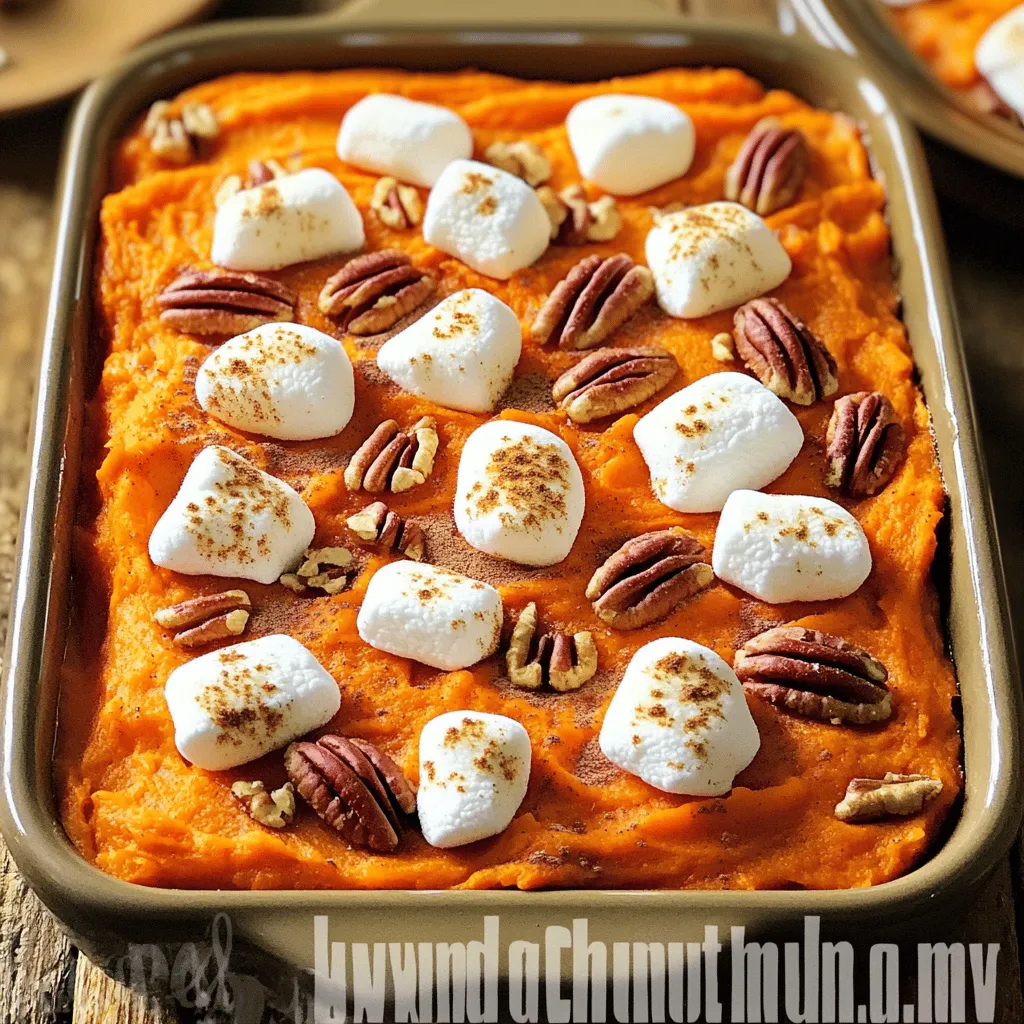 Sweet Potato Casserole with Marshmallows Delight