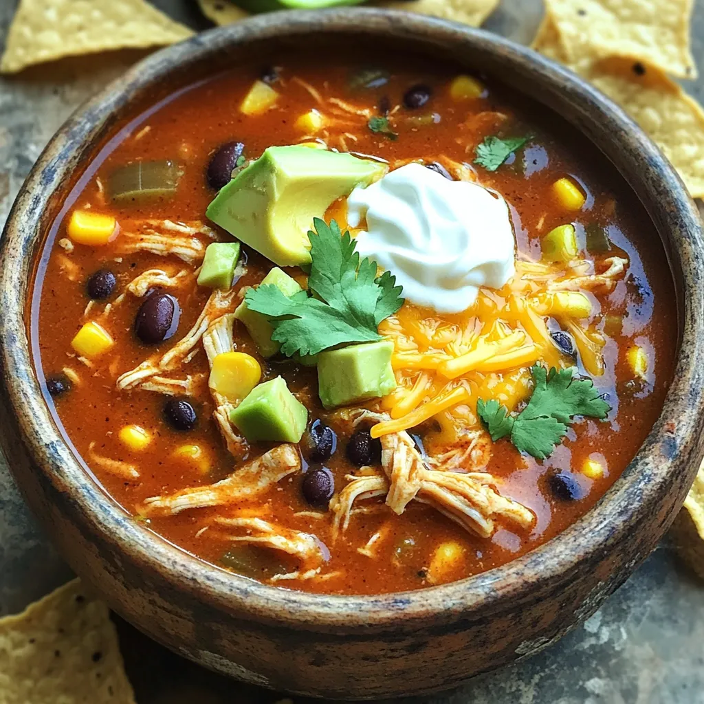 Slow Cooker Chicken Enchilada Soup Simple Comfort Meal