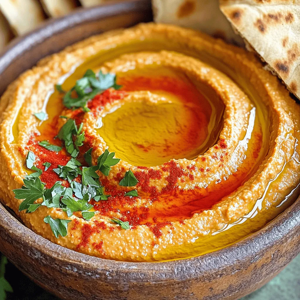 Roasted Red Pepper Hummus Simple and Flavorful Dip