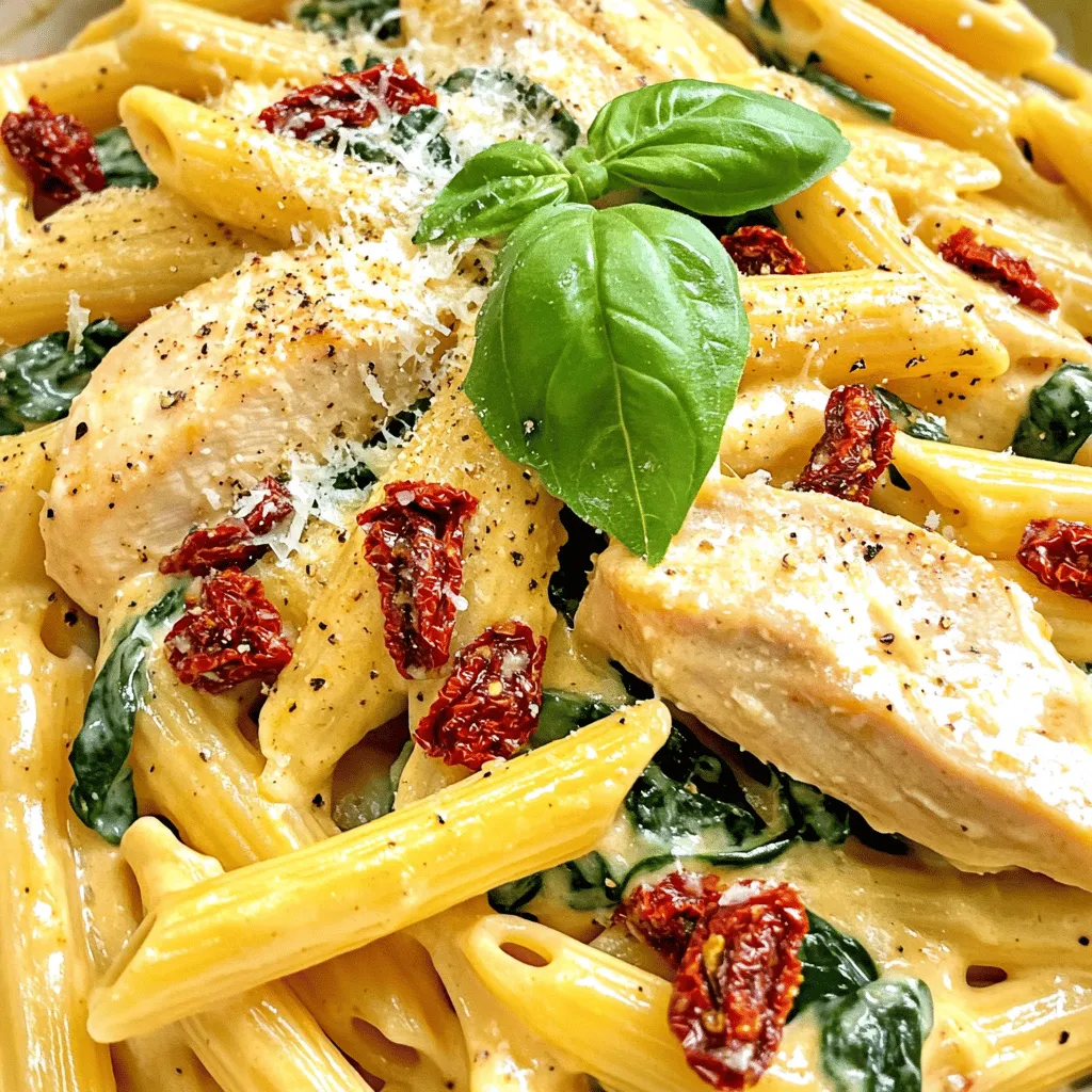 Creamy Sun-Dried Tomato Chicken Pasta Delight