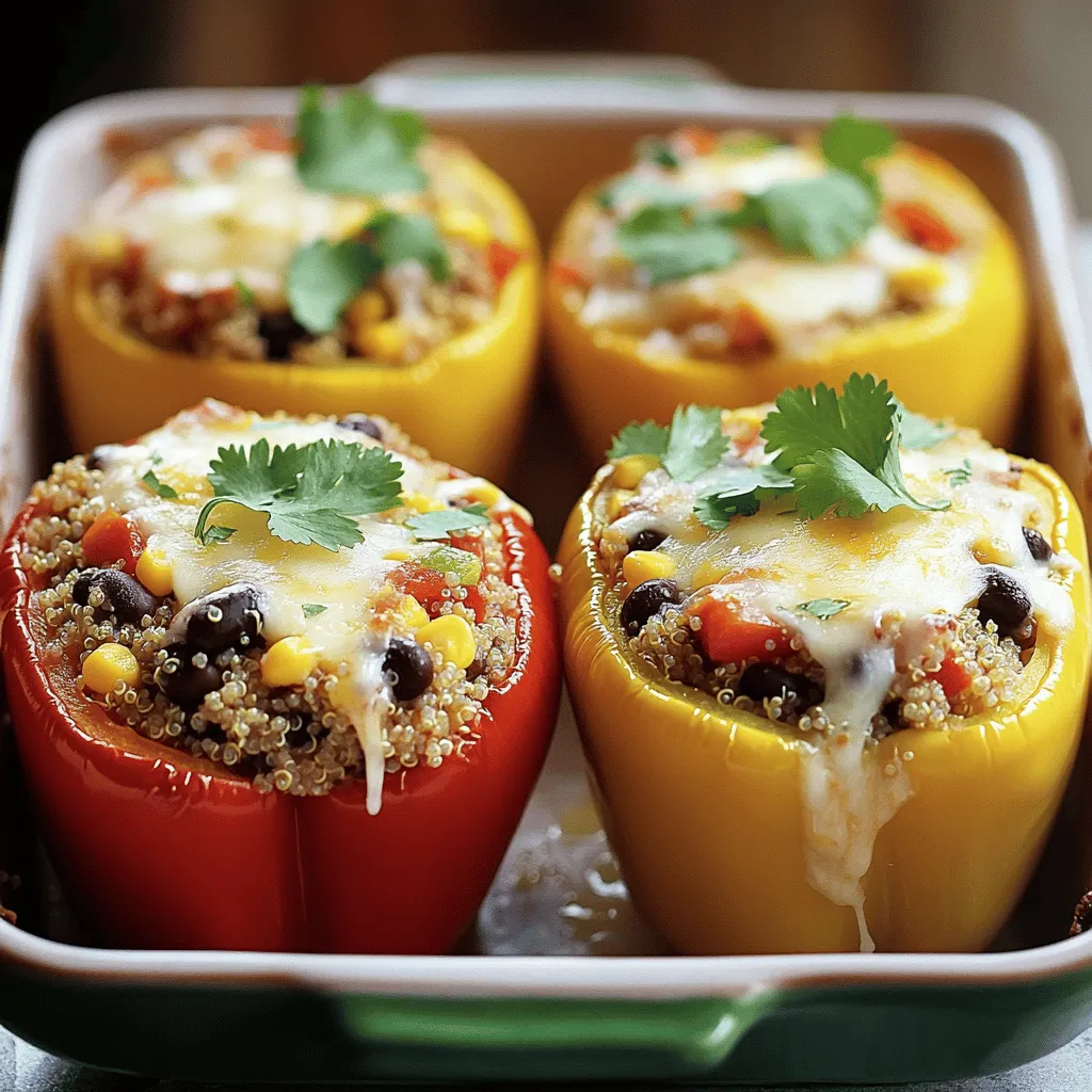 Stuffed Bell Peppers with Quinoa Flavorful Filling