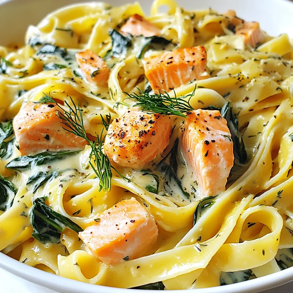 Salmon Spinach Pasta Flavorful and Easy to Make
