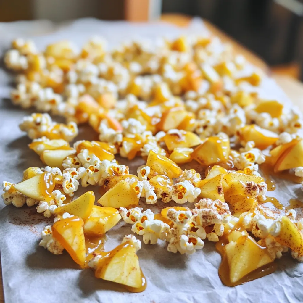 Caramel Apple Popcorn Clusters Decadent Treat Recipe