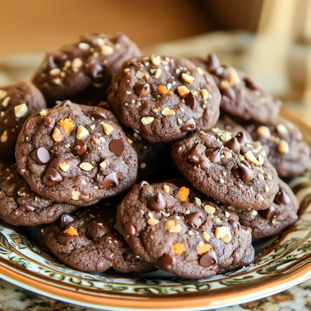 No-Bake Chocolate Pumpkin Cookies Easy and Quick Treat