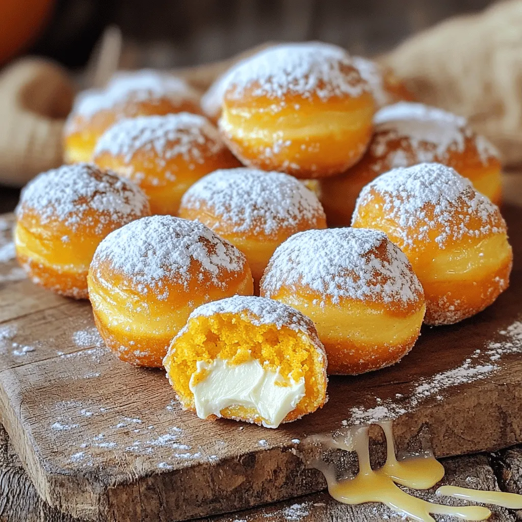 Pumpkin Cream Cheese Donut Holes Irresistible Treats