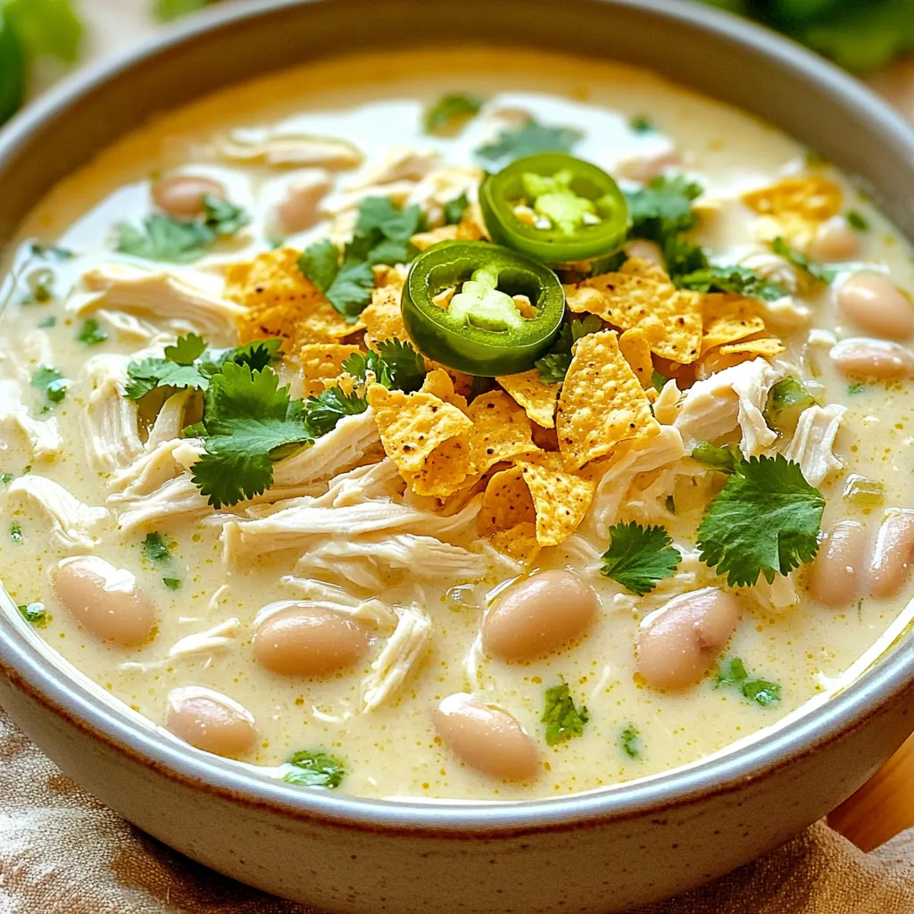 Creamy White Chicken Chili Hearty and Comforting Dish