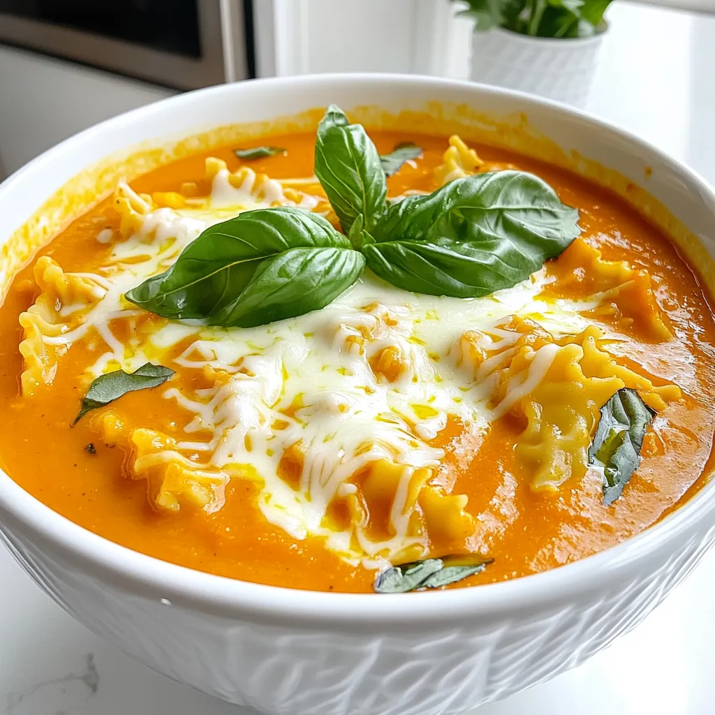 Savory Slow Cooker Pumpkin Lasagna Soup Delight