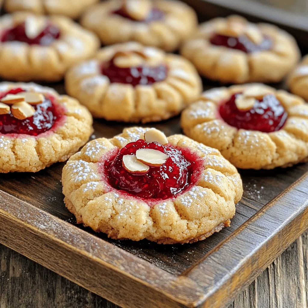 Raspberry Almond Thumbprint Cookies Easy and Tasty Treat