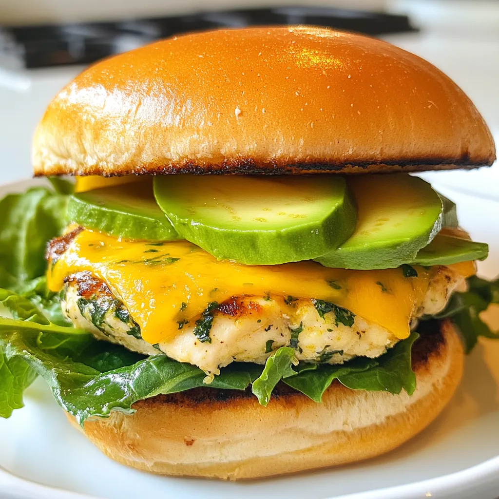White Cheddar Spinach Chicken Burgers Recipe Delight