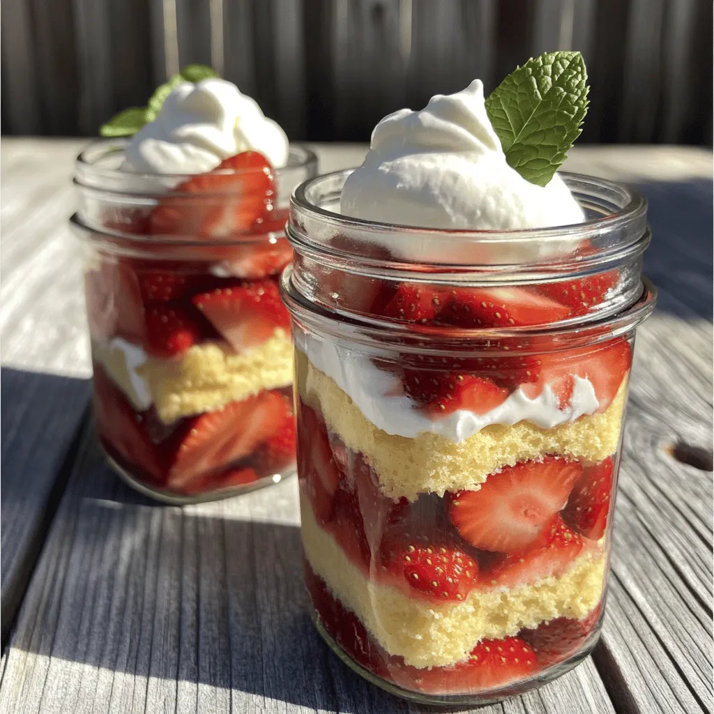 Strawberry Shortcake Cake Jars Simple and Delicious Treat