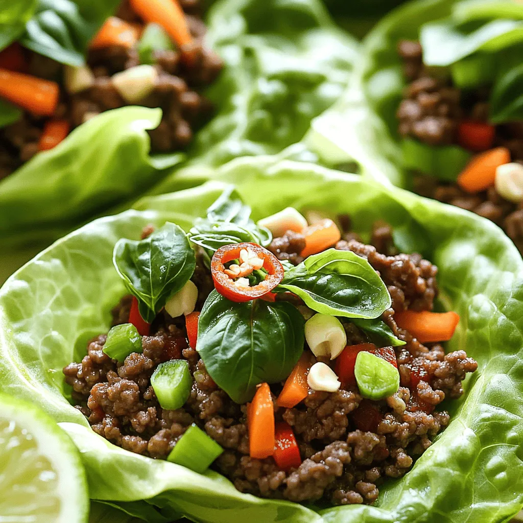 Thai Basil Beef Lettuce Wraps Flavorful and Healthy Meal