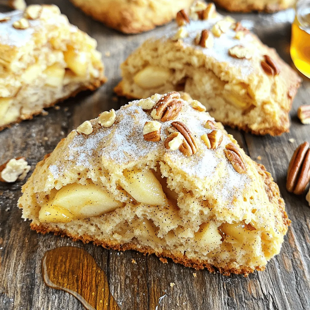 Warm Apple Cinnamon Pecan Scones Irresistible Delight