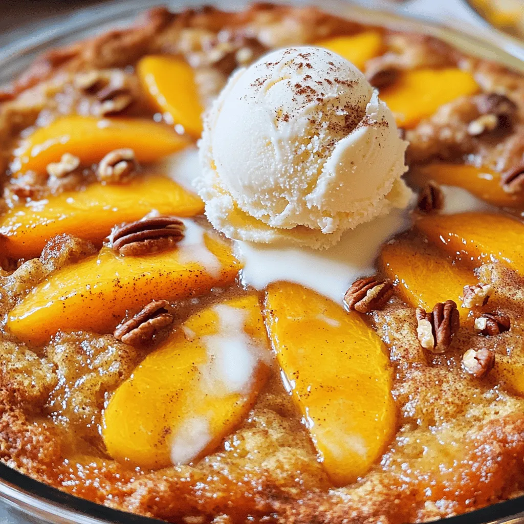 Peach Cobbler Dump Cake Simple and Delicious Dessert
