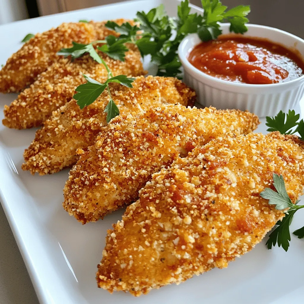 Oven-Baked Crispy Parmesan Chicken Tenders Delight