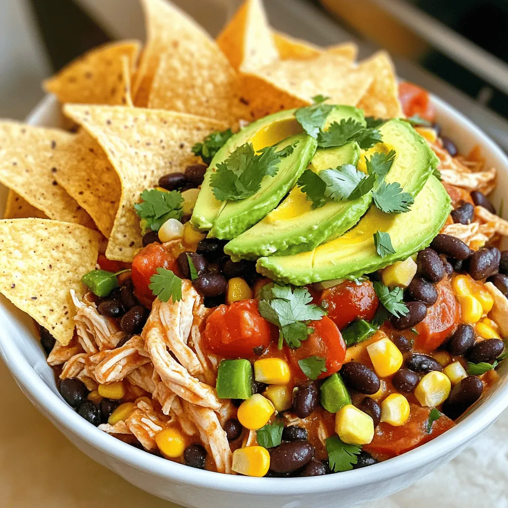 - 1.5 lbs boneless, skinless chicken breasts - 1 can (15 oz) black beans, rinsed and drained - 1 can (15 oz) corn, drained - 1 can (14.5 oz) diced tomatoes with green chilies - 1 medium onion, chopped - 2 cloves garlic, minced - 2 teaspoons ground cumin - 1 teaspoon chili powder - 1 teaspoon smoked paprika - ½ teaspoon salt - ½ teaspoon black pepper - Juice of 2 limes