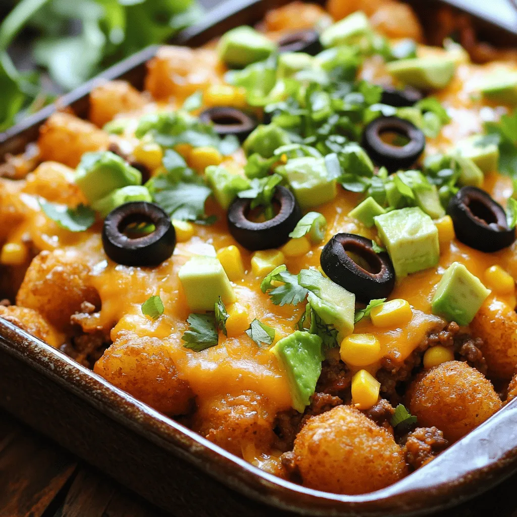 Loaded Nacho Tater Tot Casserole Tasty and Easy Meal