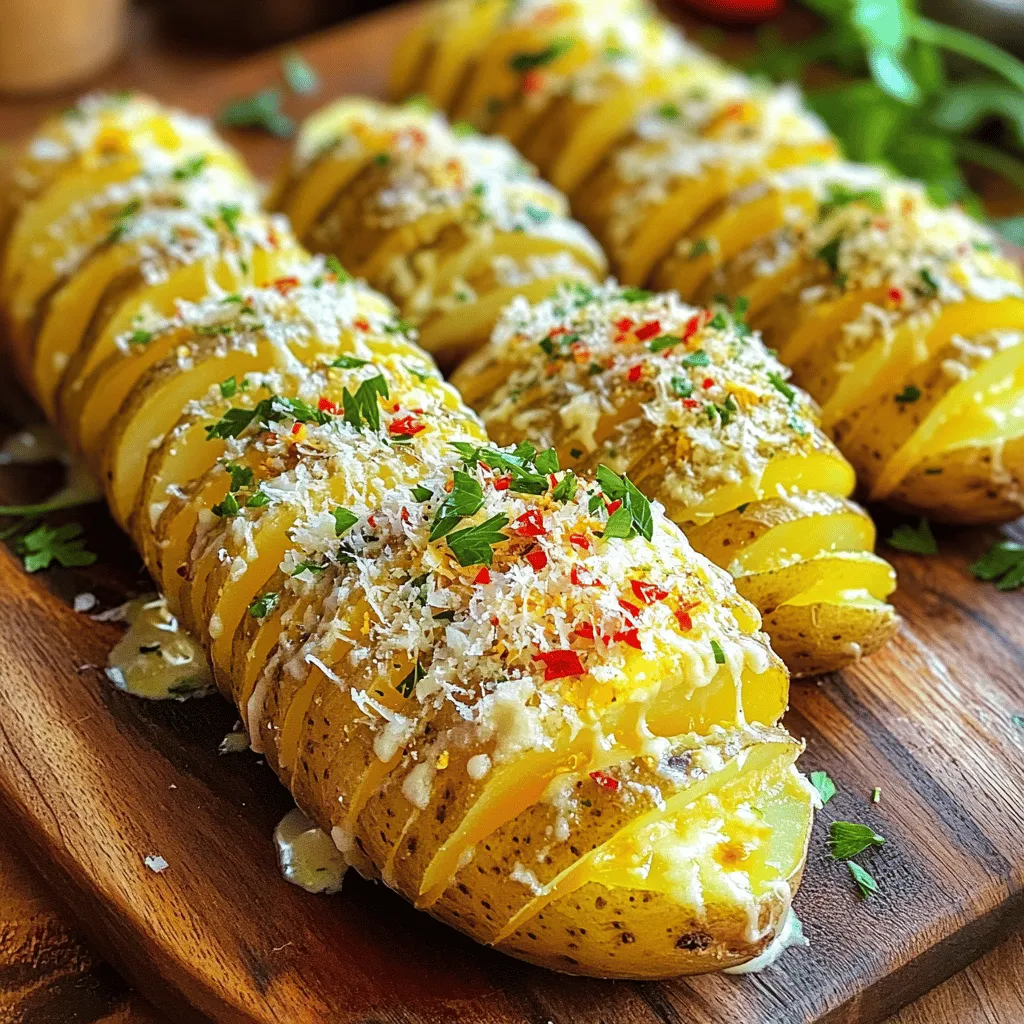 Garlic Parmesan Hasselback Potatoes Flavorful Side Dish