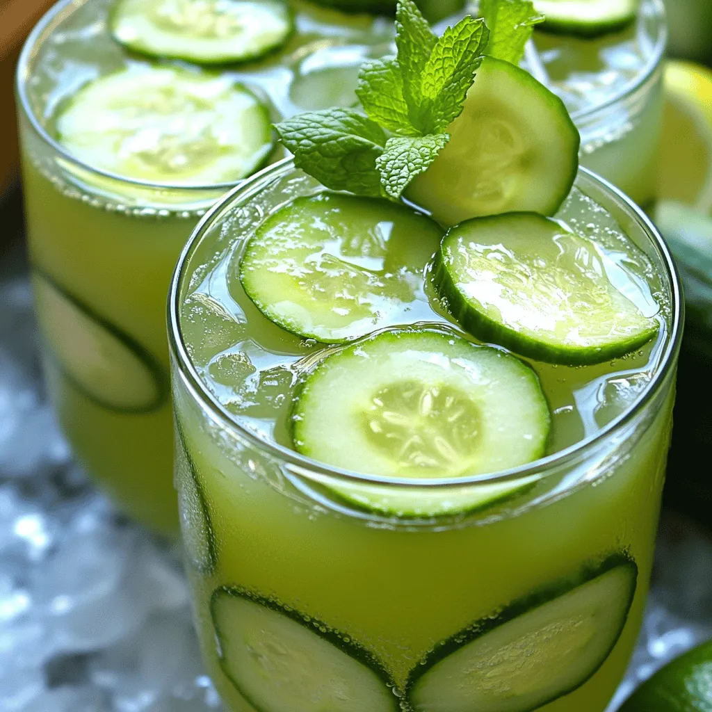Cucumber Lime Agua Fresca Refreshing Summer Drink