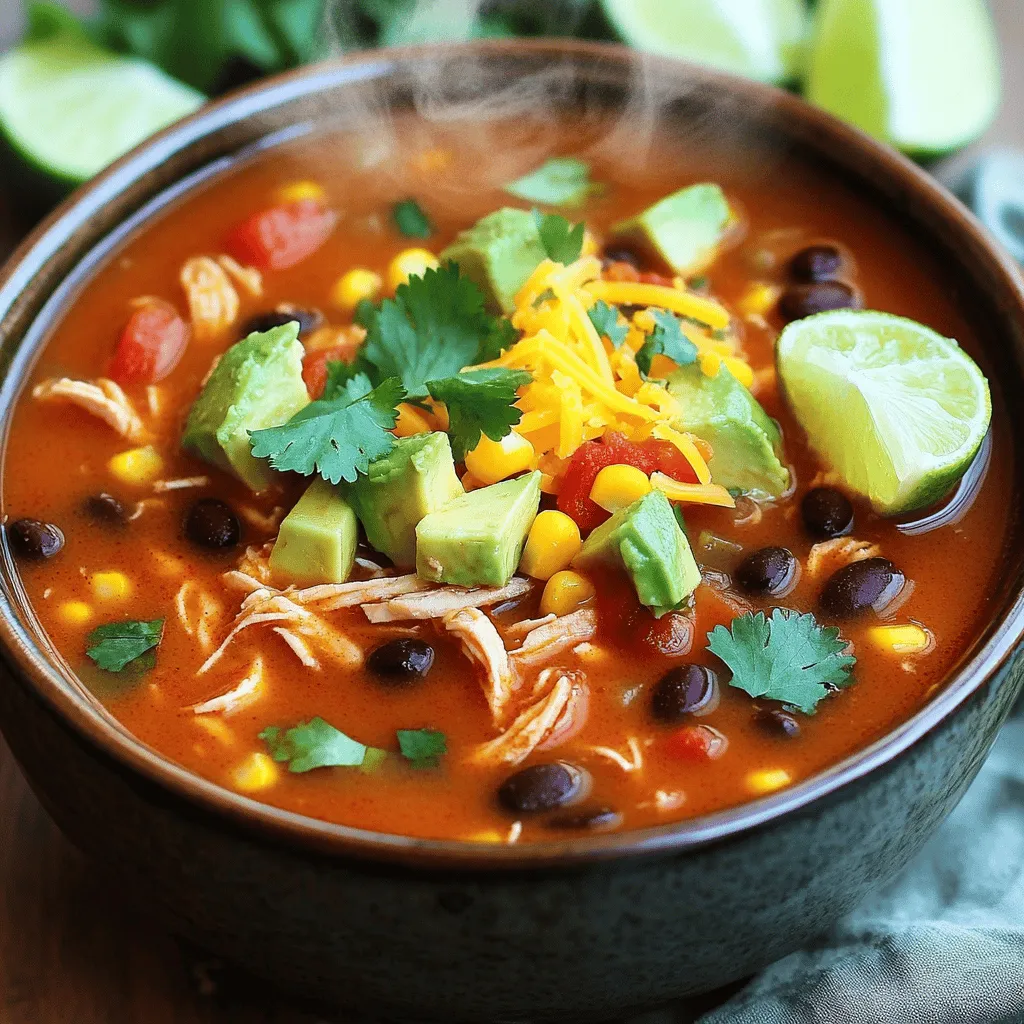 Slow Cooker Chicken Enchilada Soup Flavor Boost
