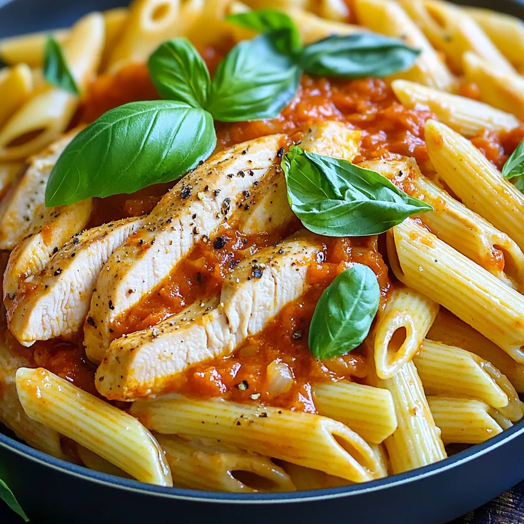 Roasted Red Pepper Chicken Pasta Quick and Tasty Meal